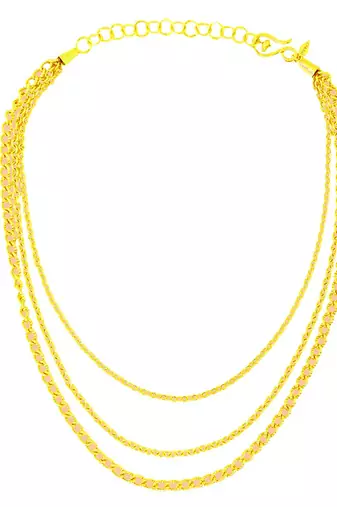 Gold finished chain necklace