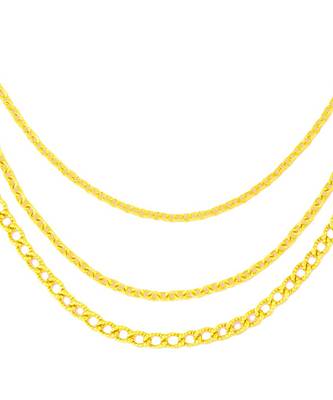 Gold finished chain necklace 3