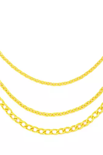 Gold finished chain necklace