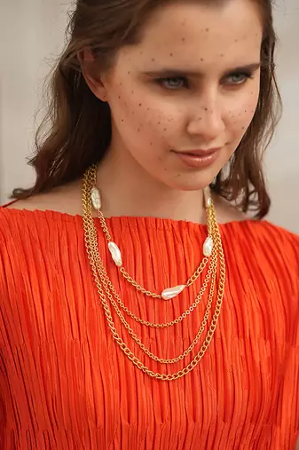 Gold finished chain necklace