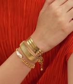 Golden concord pearl bracelet