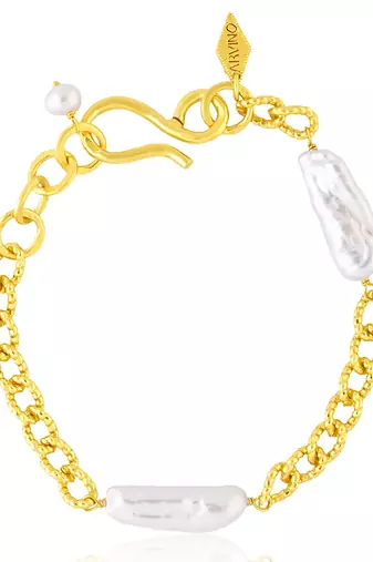 Golden concord pearl bracelet