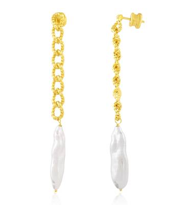 Golden concord pearl earrings 1