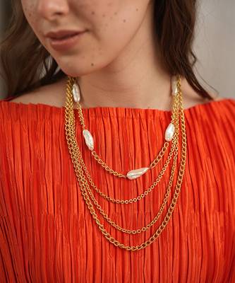 Golden concord pearl necklace 1