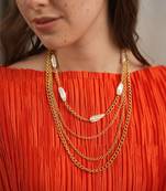 Golden concord pearl necklace