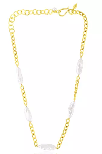 Golden concord pearl necklace