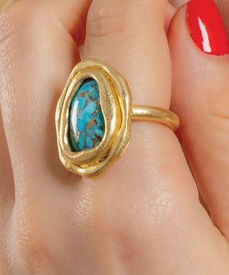 Turquoise ocean ring for women 2