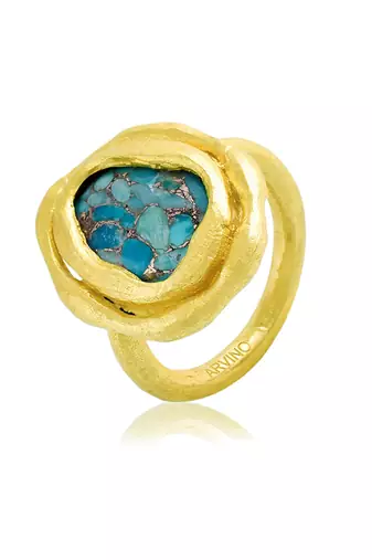 Turquoise ocean ring for women