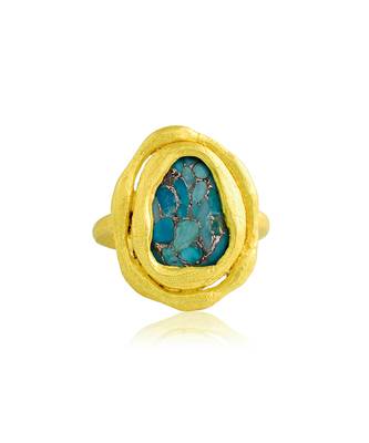 Turquoise ocean ring for women 4