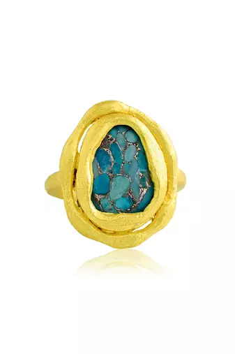 Turquoise ocean ring for women