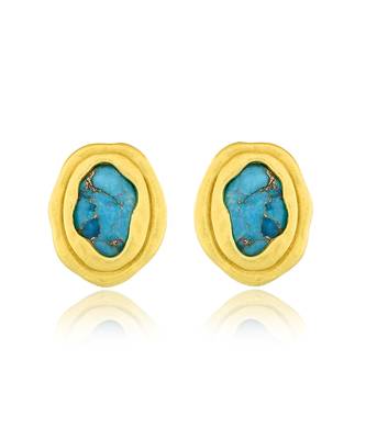 Turquoise ocean studs for women 2