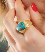 Turquoise tide ring for women