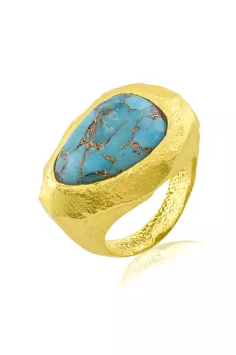 Turquoise tide ring for women