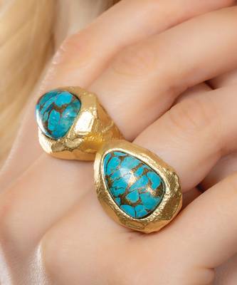 Turquoise tide ring for women 5