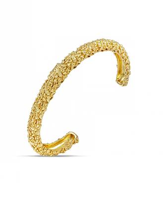 Gold finished dune bangles 3