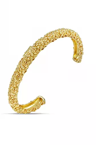 Gold finished dune bangles