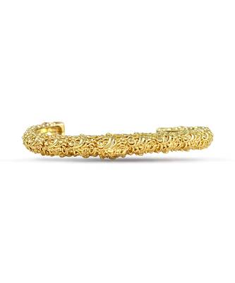 Gold finished dune bangles 4