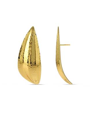 Gold finished palm earrings 2