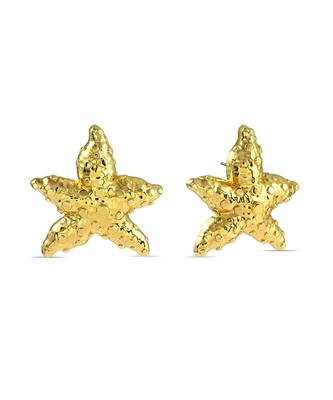 Gold seaside starfish studs 3
