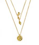 Gold finished finished engravable necklace