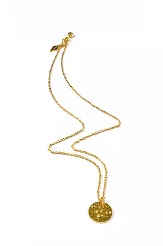Gold finished finished engravable necklace