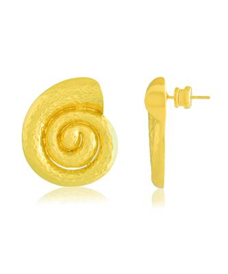 Gold finished shell earrings  2