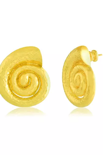 Gold finished shell earrings 