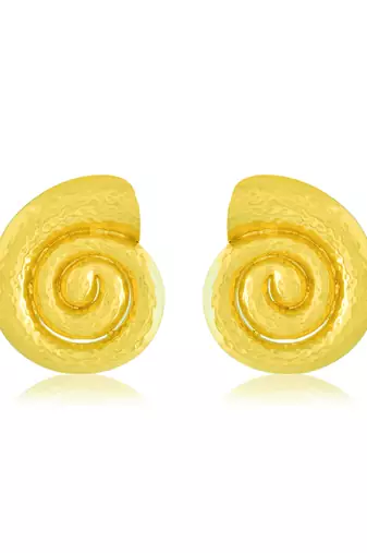 Gold finished shell earrings 