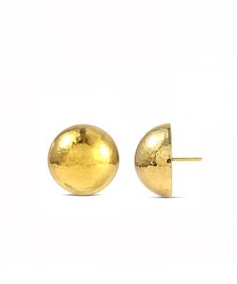 Gold finished globe studs 2