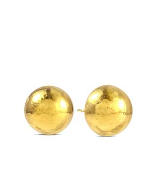 Gold finished globe studs 3