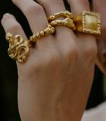 Gold finished twist of fate ring