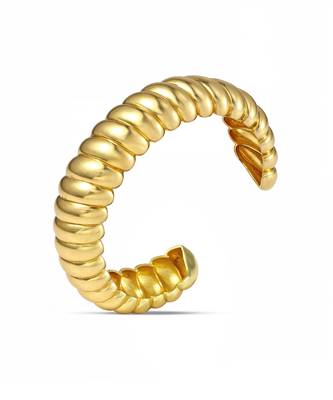 Gold finished twisted tide cuff 2