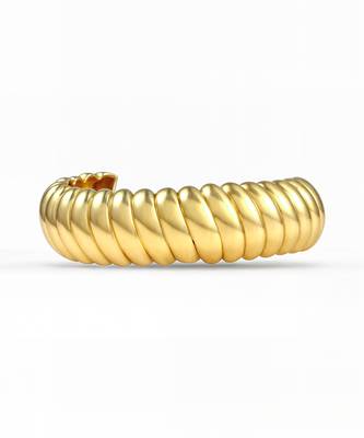 Gold finished twisted tide cuff 3