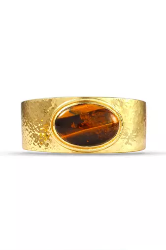 Gold tiger’s eye power cuff