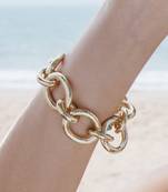 Gold heirloom studded bracelet