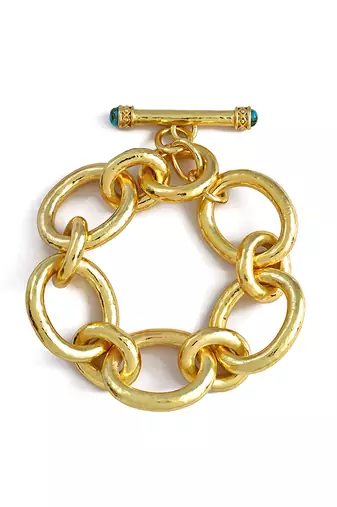 Gold heirloom studded bracelet