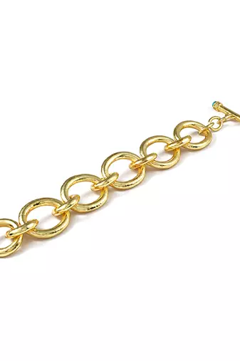 Gold heirloom studded bracelet