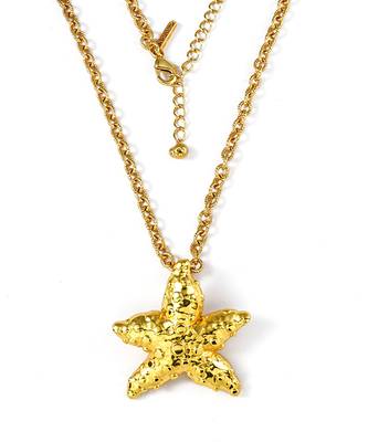 Gold finished seaside starfish necklace 4