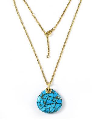 Turquoise medallion necklace 4
