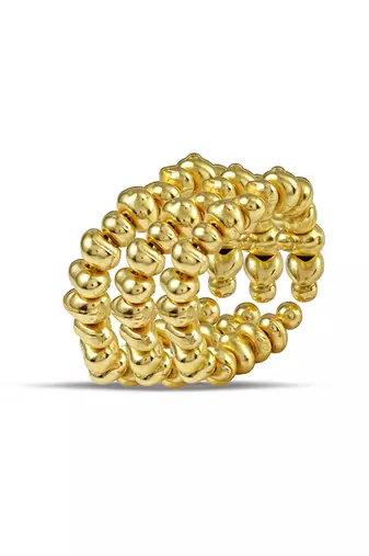 Gold finished ripple band