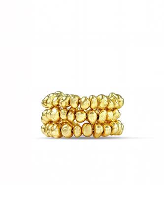 Gold finished ripple band 4