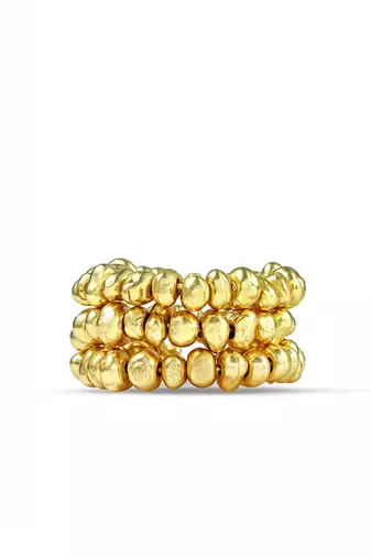 Gold finished ripple band