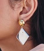 Mirage reflective silver earrings