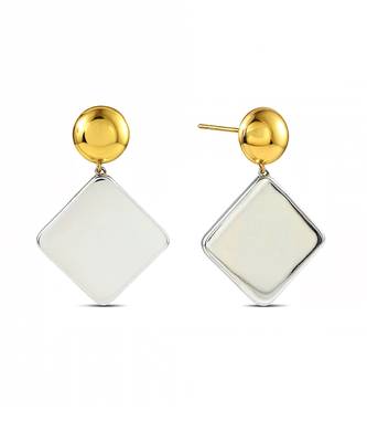 Mirage reflective silver earrings 2
