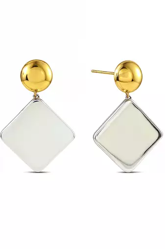 Mirage reflective silver earrings