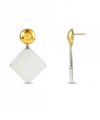 Mirage reflective silver earrings 3