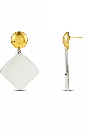 Mirage reflective silver earrings
