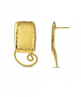 Gold finished twist earring 3