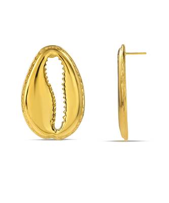 Gold finished shell earrings 3