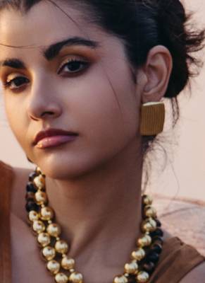 Gold finished studs for women 1